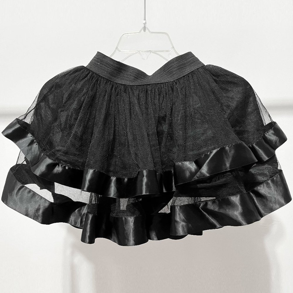 🖤 Layered Black Tutu Mini Skirt
